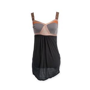 VPL Convexity Breaker Colorblock Orange/ Multicolor Mesh Insert Cami Sz 2